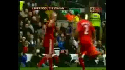 Liverpool 3 - 2 Wigan : All Goals