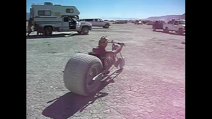 Big Wheel Bike Burning Man