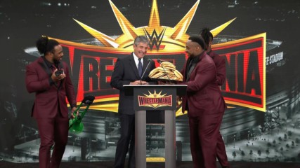 The New Day close the WrestleMania 35 press conference with a tasty pancake treat