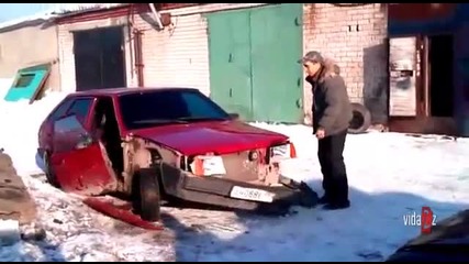 Бързо разглобяване на кола - Руска му работа