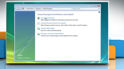 Windows® Vista: How to set a browser as the default browser ?