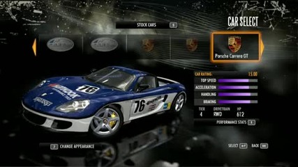 Need for Speed Shift Official Car List 