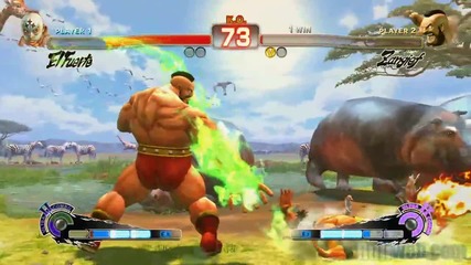 Super Street Fighter Iv Zangief vs El Fuerte Gameplay True - Hd Quality 