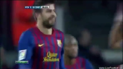 Барселона 4-0 Сарагоса - Жерард Пике Гол ! Hd