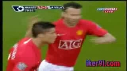 Manchester United - Aston Villa C.ronaldo 2 gol
