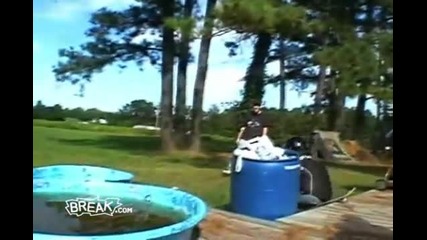 Girl Skates Off Roof - Misses Landing Ramp 