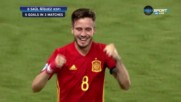 Саул наниза хеттрик срещу Италия и прати Испания на финал