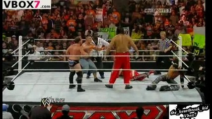 Wwe Raw Chris Jericho & John Cena след мача им срещу Sheamus & The Miz 