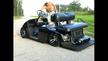 air bagged golf cart 