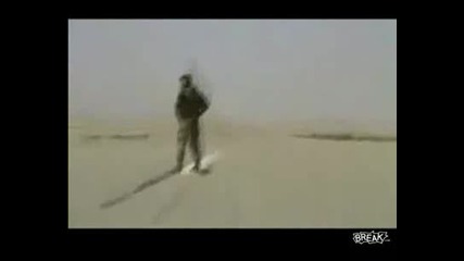 Harrier едва не помита човек