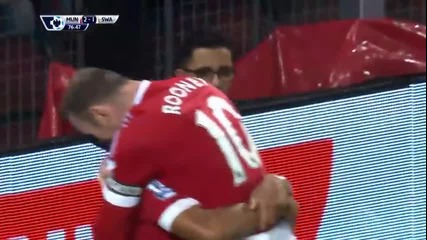 Манчестър Юнайтед - Суонси Сити 2:1, Висша лига, 20-и кръг