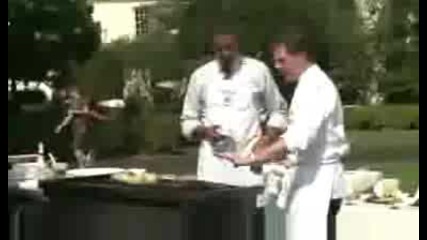 President Obama Grilling with Bobby Flay