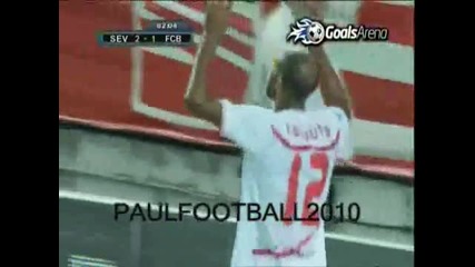 Sevilla - Barcelona 3 - 1 Highlights + Goals (super Spain Cup 2010) 