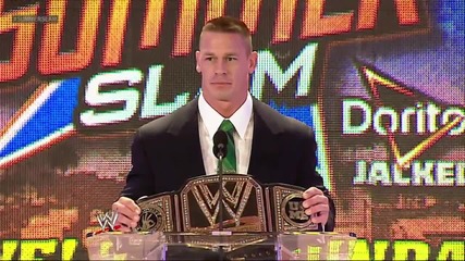 John Cena обсъжда Заглавие Wwe мач на Summerslam 2013 Пресконференция