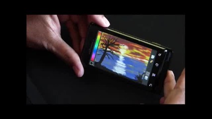 Drawing a sunset on my Motorola Droid - Paintology