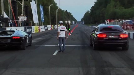 Audi Rs6 наказва Aventador !