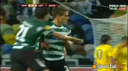 30.09.10 Лига Европа Спортинг Лисабон - Левски 1 : 0 (5:0) Гол на Даниел Карико[c]