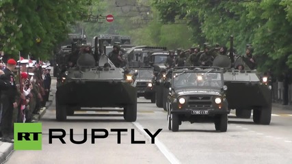 Русия: Войници репетират за парада за деня на победата в Севастопол