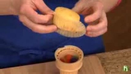 How to make cupcakes in ice cream cones