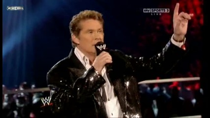 David Hasselhoff opens Raw 