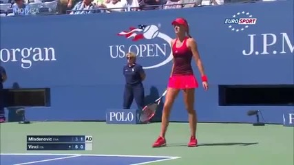 Тенисистка с футболни умения на Us Open 2015