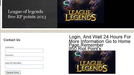 League Of Legends Riot Points Hack 2013 August No Referal
