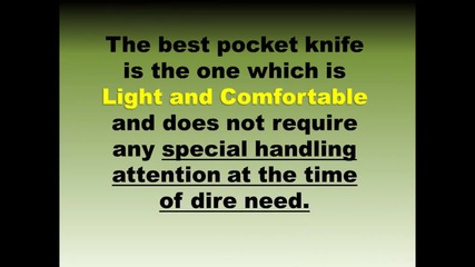 The Right Pocket Knife For Yourself