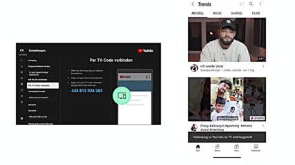Youtube auf Fernsehgeräten per Tv Code ansehen