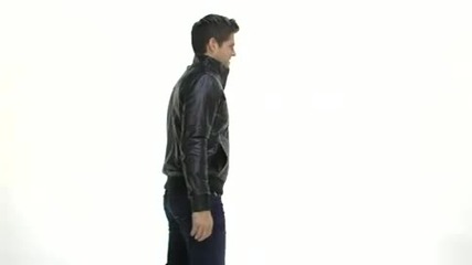 Ben Sherman Military 4 Pocket Leather Bomber Jacket 7663413