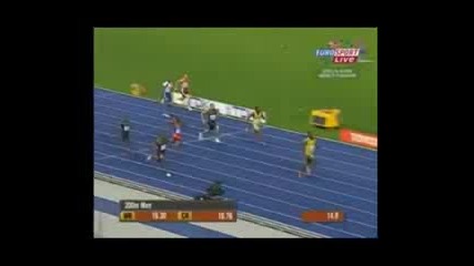 Юсеин Болт - 200 метра Финал Берлин 19,  19 секунди Wr