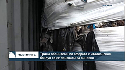 Трима обвиняеми по аферата с италианския боклук са се признали за виновни