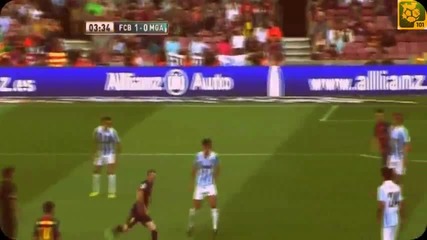 Барселона - Малага 1:0, Давид Вия (03)