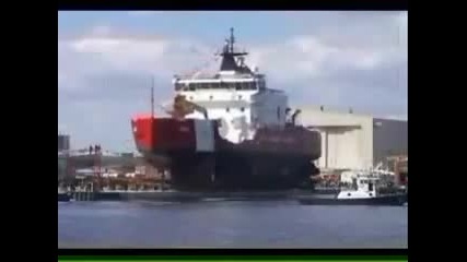Ето как се пускат корабите в морето след като ги направят