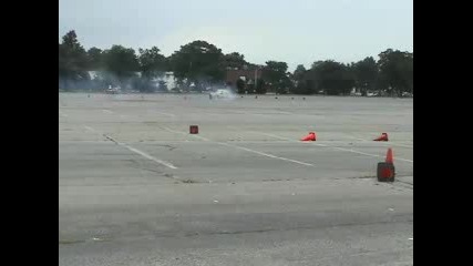 Bmw M3 drifting at autocross and fries the engine