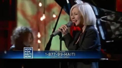 Christina Aguilera - You lift me up U raise me up (hope For Haiti Now - Telethon ) Hq Hd 