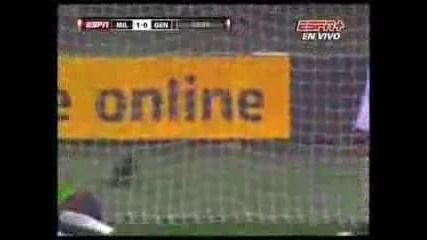 Milan Vs Genoa 1 - 1 (beckham Free - Kick)