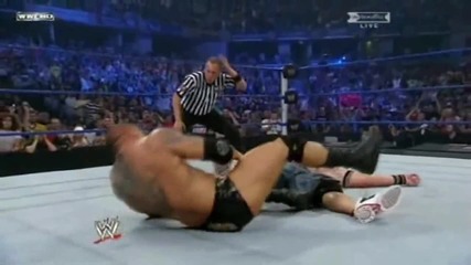 Много мощна Batista Bomb for John Cena