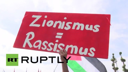 Switzerland: "We want a motion, Israel expulsion" sing FIFA protesters