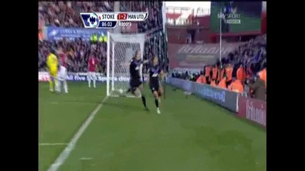 Победният гол на Ернандес Stoke City 1 - 2 Man United (hernandez) 