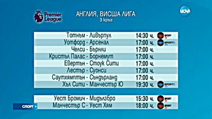 Спортни Новини (27.08.2016 - обедна)