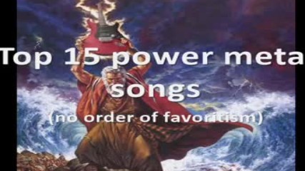 My top 15 of power metal songs