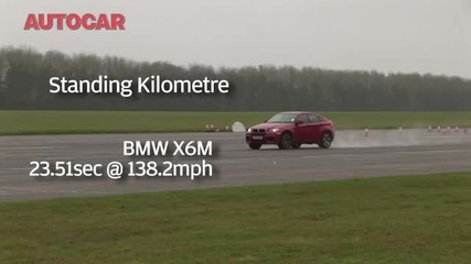 Porsche Cayenne v Bmw X6 M v Infiniti Fx v Range Rover Sport drag race by autocar.co.uk 