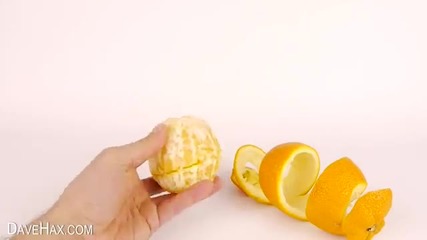 Как да обелим портокалова кора на спирала