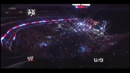 Подписването на договора между мача на Трите Хикса и Брок Леснар - Raw 08/13/12
