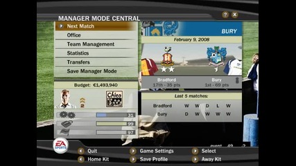 Fifa 07 - Manager Mode Bury Season 02 Епизод 46
