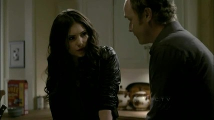 Damon kissing Elena (katherine) - - - season 1 episode 22 (finale) 