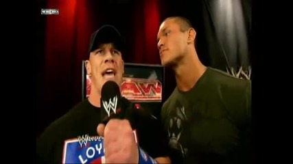 John Cena & Randy Orton backstage Raw 2009