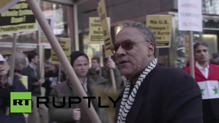 USA: 'Don't use Paris as excuse for racism and war!' say anti-CNN protesters