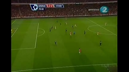 Арсенал - Стоук Сити 2:0 (най - добрите моменти от двубоя) 