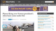 Planes Flying Over Yemen President's Aden Base Come Under Fire